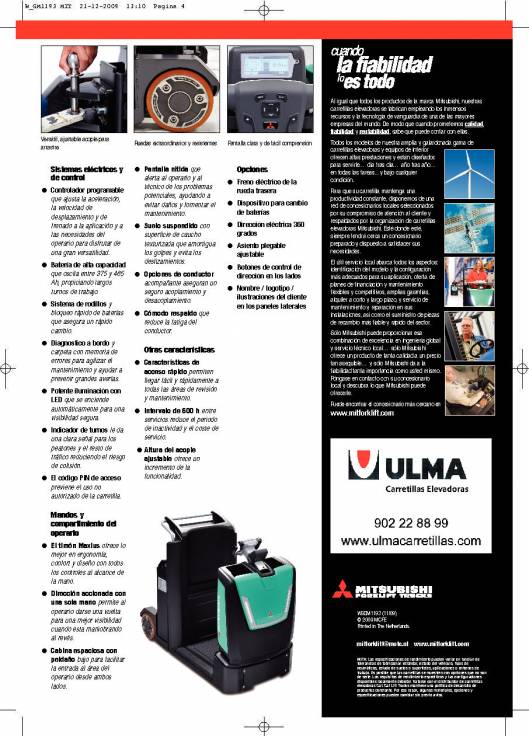 Catálogo de tractor de arrastre eléctrico para conductor incorporado MITSUBISHI TBR30N 4