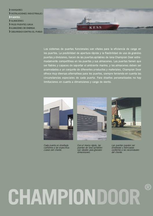 CHAMPIONDOOR. Puertas de grandes dimensiones 8