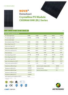 CHSM6610M(BL), Paneles solares, Crystalline PV Modules