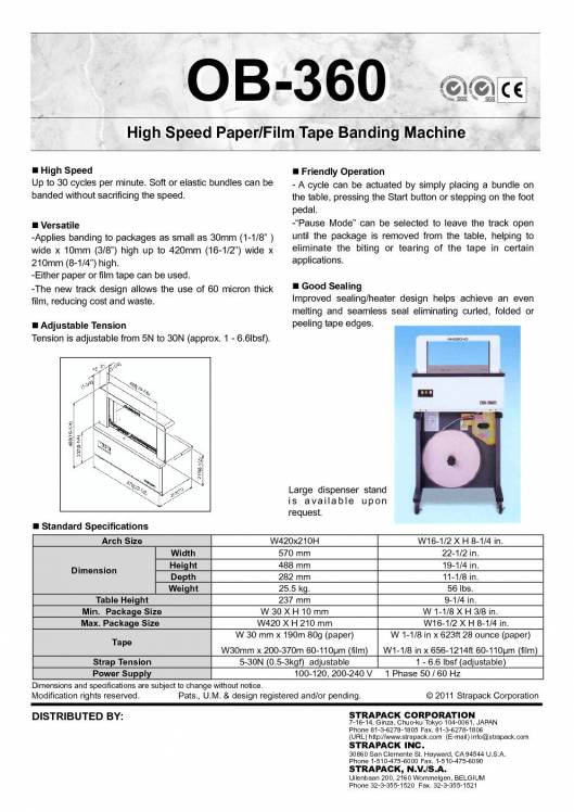 COMOSA STRAPP OB-360. Automatic shrink wrapping machine. 2