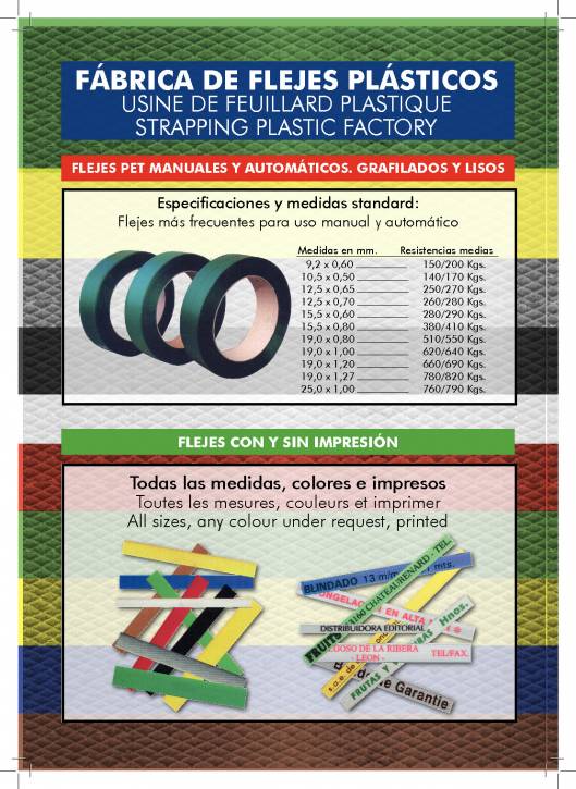 COMOSA STRAPP. Flejes de polipropileno y poliéster. 2