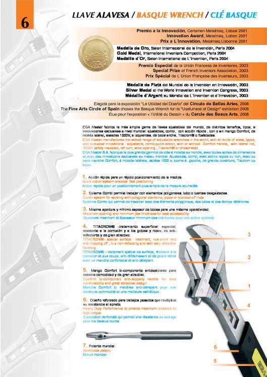 Llaves ajustables de EGA MASTER. 2