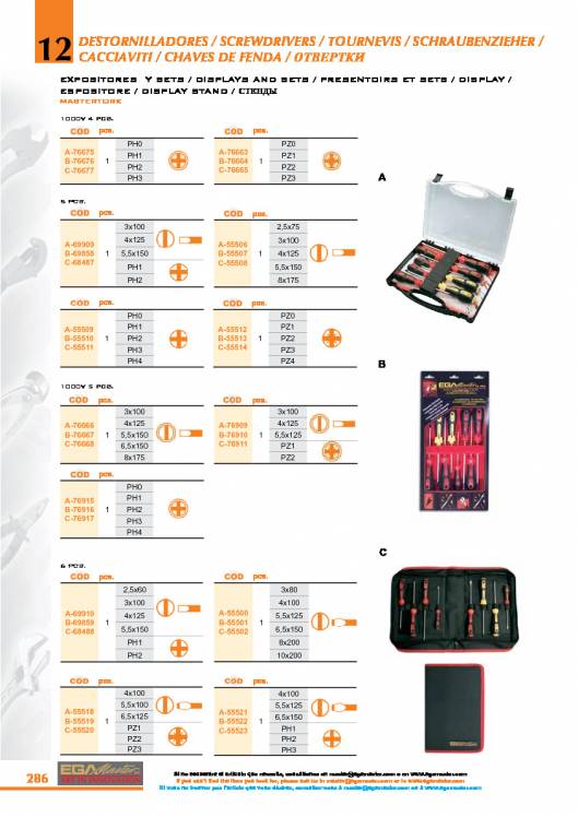 Destornilladores de EGA MASTER. 18
