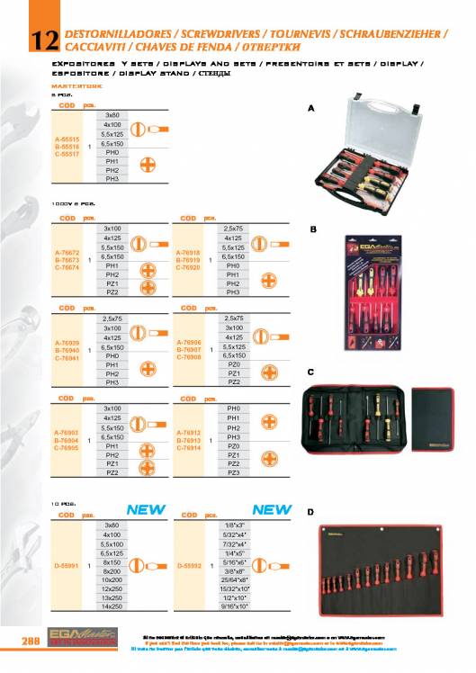 Destornilladores de EGA MASTER. 20