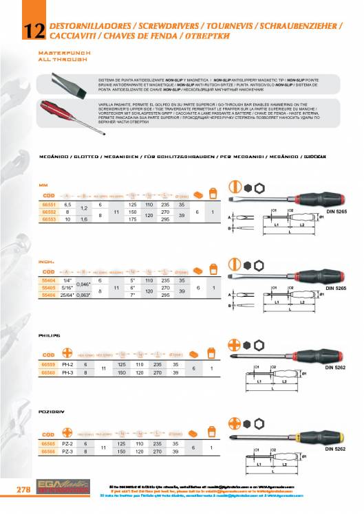 Destornilladores de EGA MASTER. 10
