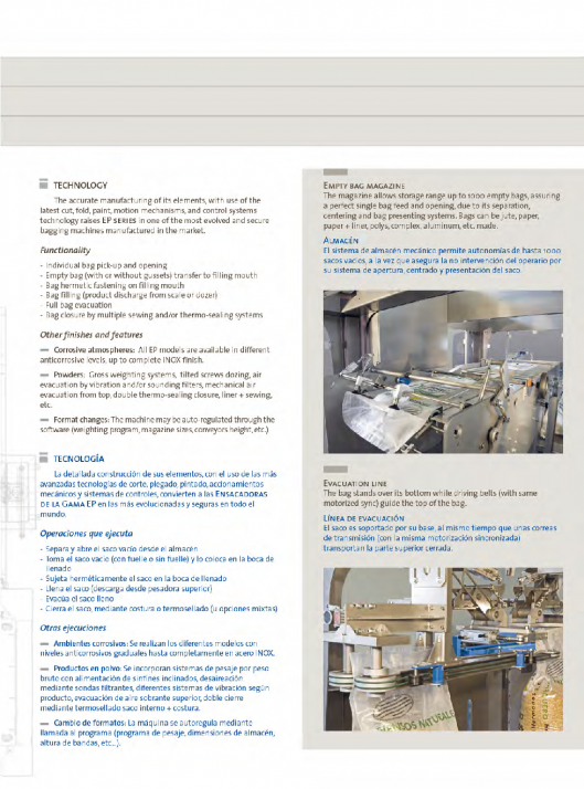 ELOCOM. Ensacadoras automáticas para saco de boca abierta 3