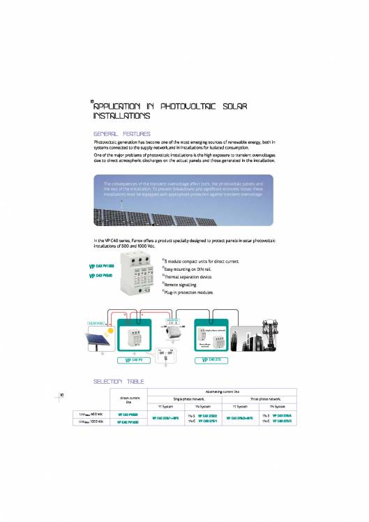 Equipments for protection against transient overvoltage up FANOX 10