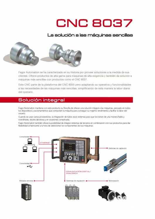 FAGOR CNC 8037. Control numérico CNC 2