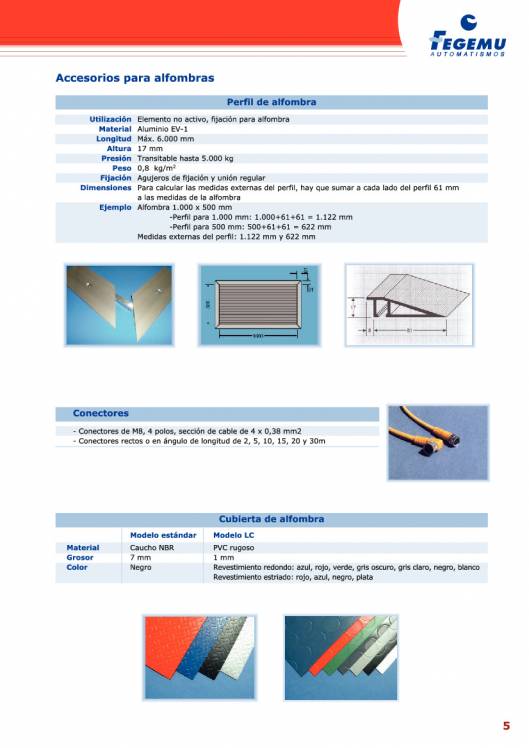 Fegemu Automatismos. Alfombras y parachoques de seguridad 5