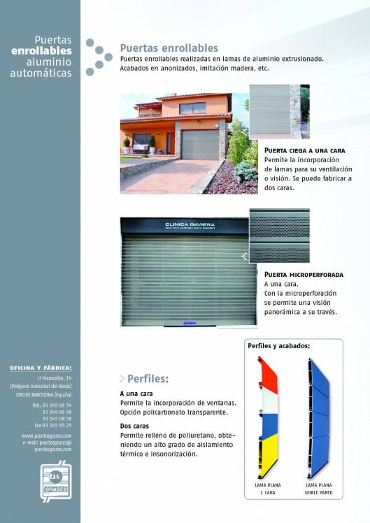 FERROFLEX GRASES. Puerta enrollable de aluminio. 2