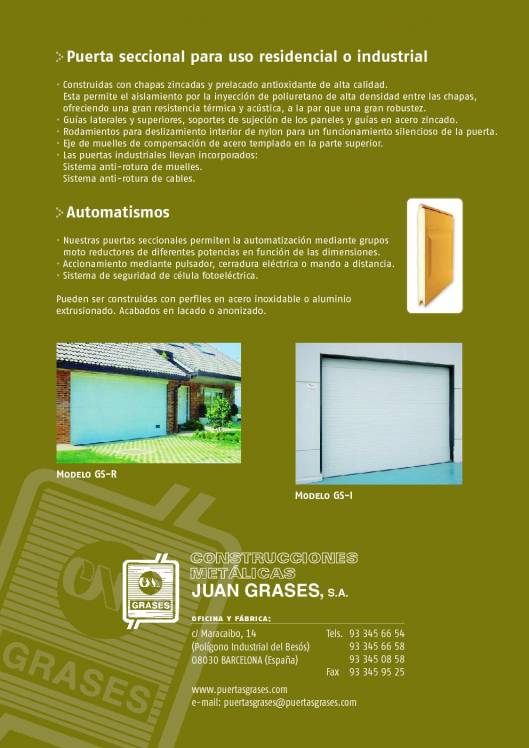 FERROFLEX GRASES. Puerta seccional industrial. 4
