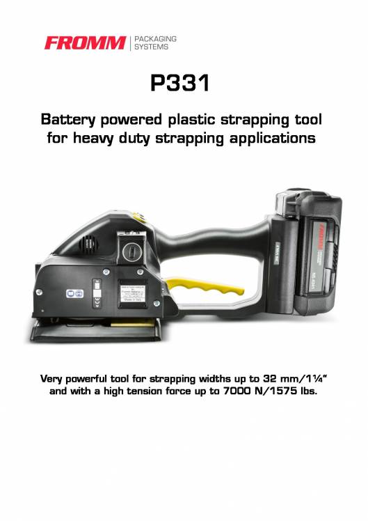 FROMM PH 331. Battery-powered strapping tool for plastic straps. 1