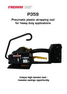 FROMM PH 359. Pneumatic strapping tool for plastic straps.
