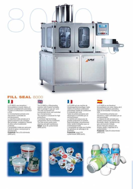 Catálogo FS 8000. Llenadoras selladoras 2