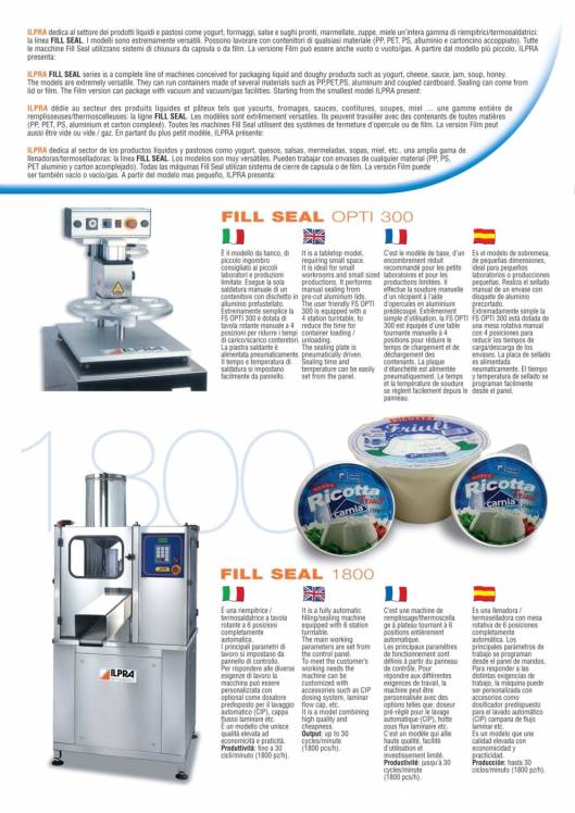 Catálogo FS 8000. Llenadoras selladoras 4