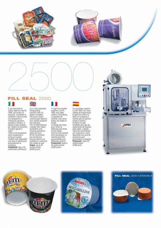 Catálogo FS 8000. Llenadoras selladoras 5
