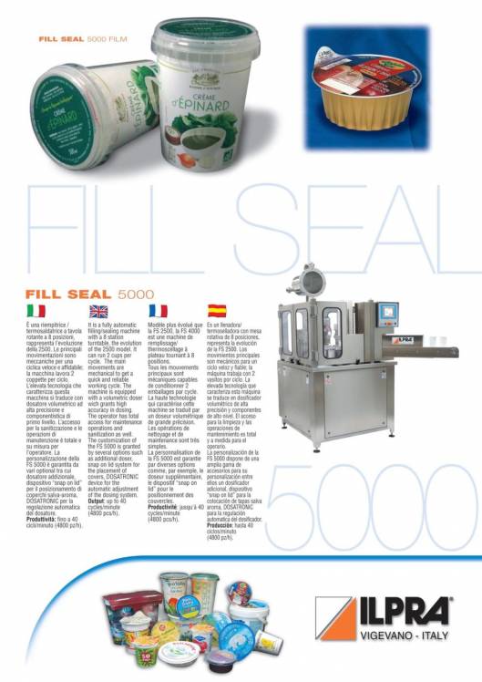 Catálogo FS 8000. Llenadoras selladoras 6