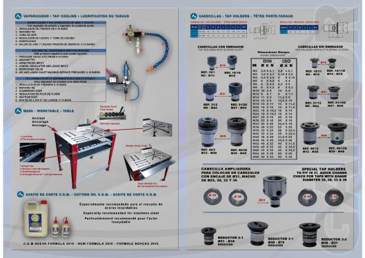 Catálogo de roscadoras neumáticas GAMOR 4