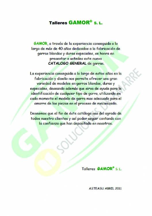 GAMOR. Soluciones de amarre 3