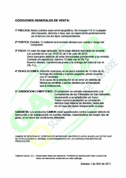 GAMOR. Soluciones de amarre 4