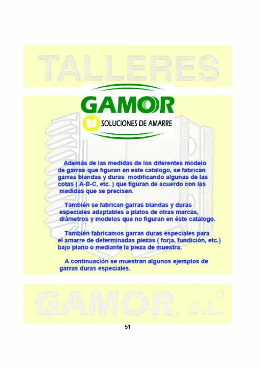 GAMOR. Soluciones de amarre 58