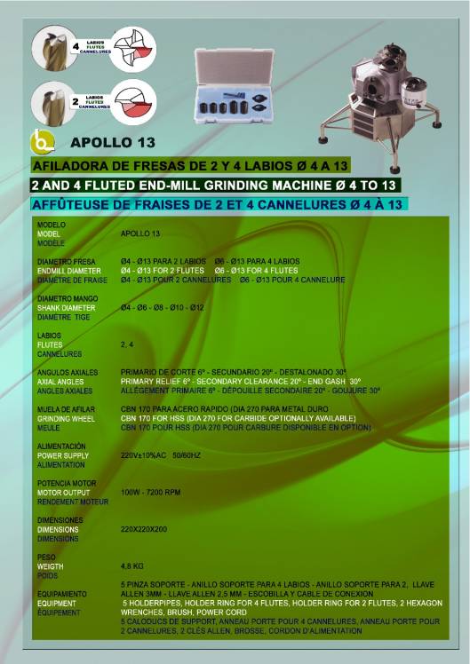 Catálogo de afiladoras de herramientas GAMOR 4