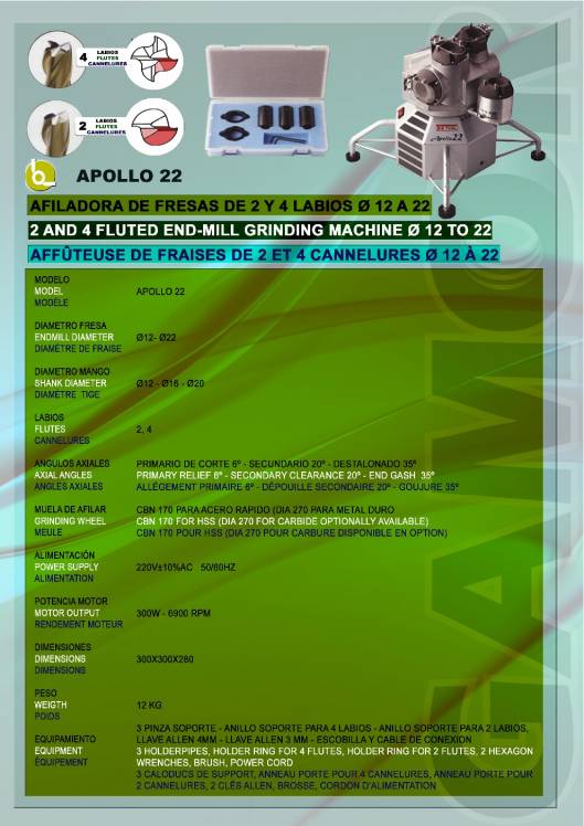 Catálogo de afiladoras de herramientas GAMOR 5