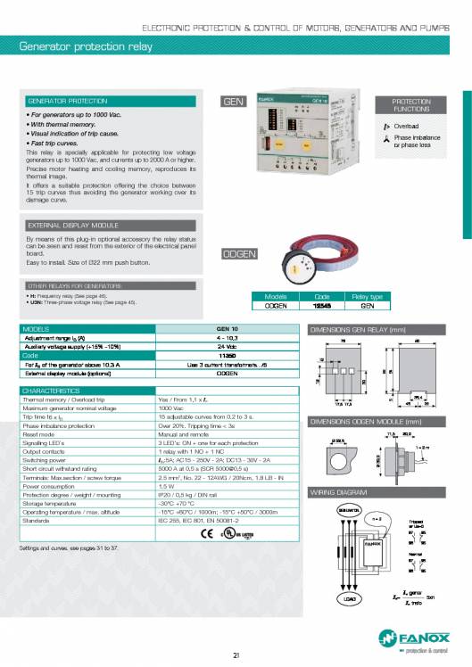 General Catalogue Low Voltage FANOX 21