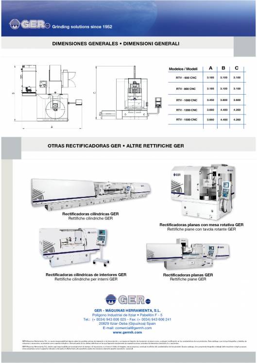 GER RTV. Rectificadoras cilíndricas verticales 6