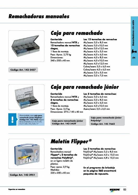 GESIPA. Remachadoras manuales 4