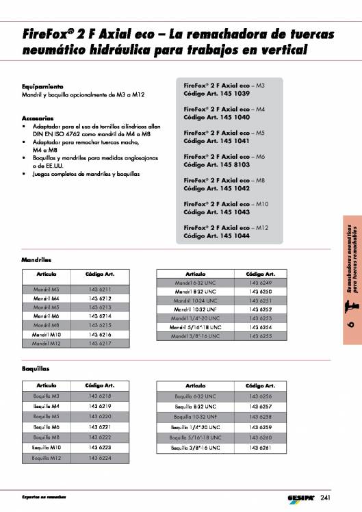 GESIPA. Remachadora-Neumatica-FIREFOX-Tuercas-Remachables 16