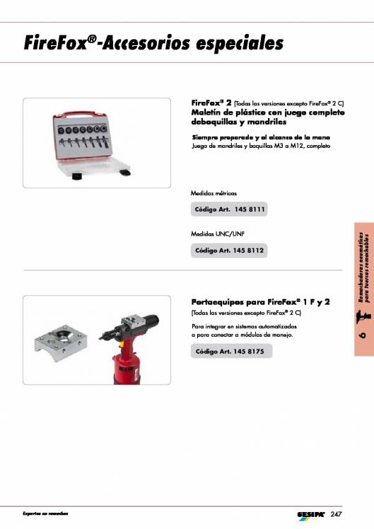 GESIPA. Remachadora-Neumatica-FIREFOX-Tuercas-Remachables 22