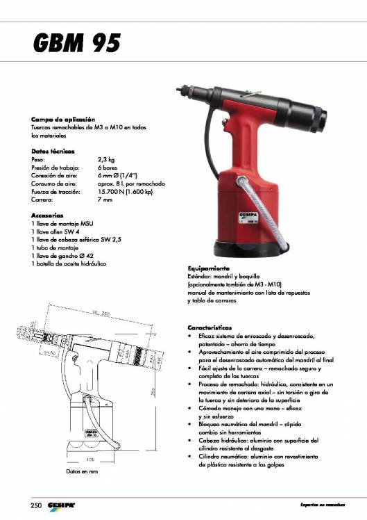 GESIPA. Remachadora-Neumatica-FIREFOX-Tuercas-Remachables 25