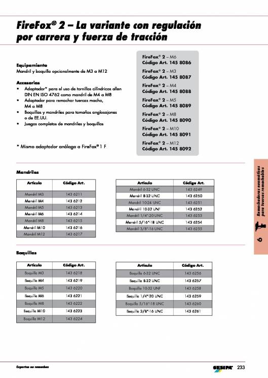 GESIPA. Remachadora-Neumatica-FIREFOX-Tuercas-Remachables 8
