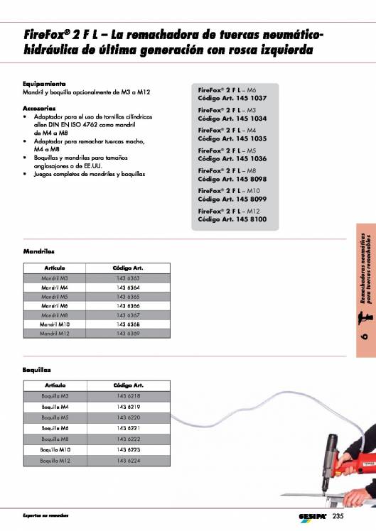 GESIPA. Remachadora-Neumatica-FIREFOX-Tuercas-Remachables 10