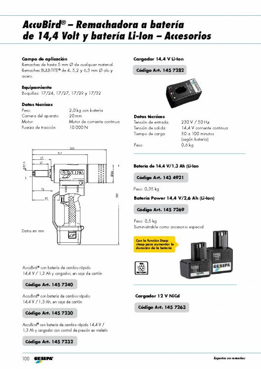 GESIPA. Remachadoras-a-bateria-AccuBird-PowerBird 4
