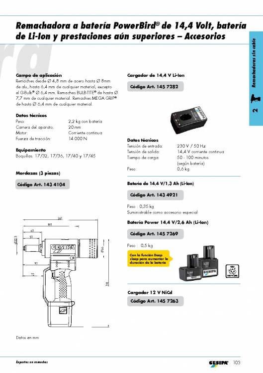 GESIPA. Remachadoras-a-bateria-AccuBird-PowerBird 7