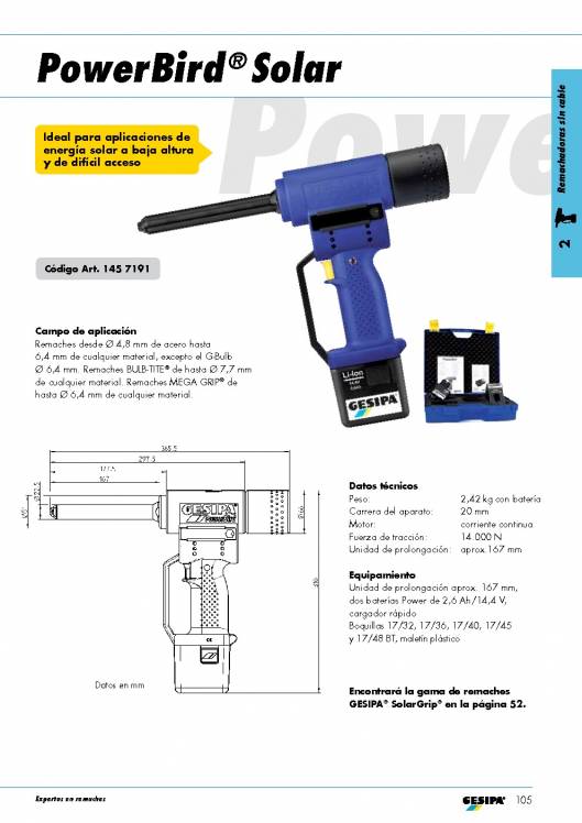 GESIPA. Remachadoras-a-bateria-AccuBird-PowerBird 9