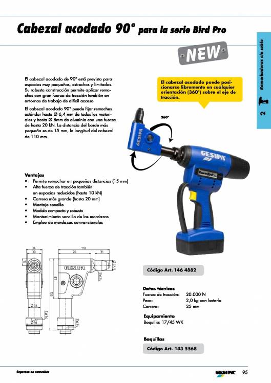 GESIPA. Remachadoras-a-bateria-Bird-PRO 10