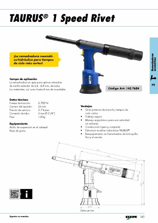 GESIPA. Remachadoras-Neumaticas-remaches-SPEED-RIVET 2