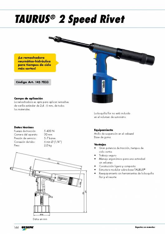 GESIPA. Remachadoras-Neumaticas-remaches-SPEED-RIVET 3
