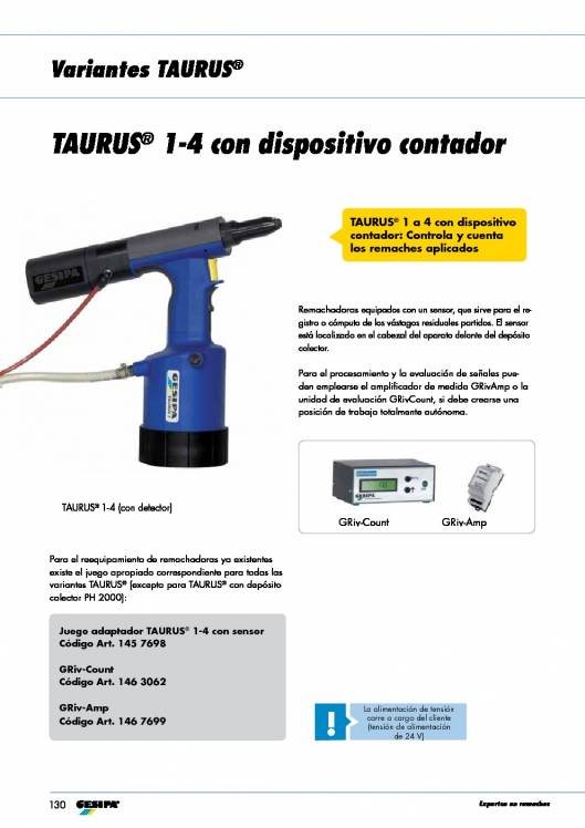 GESIPA. Remachadoras-Neumaticas-TAURUS 17