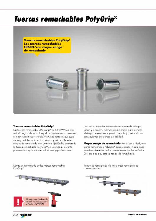 GESIPA. Tuercas remachables. 13