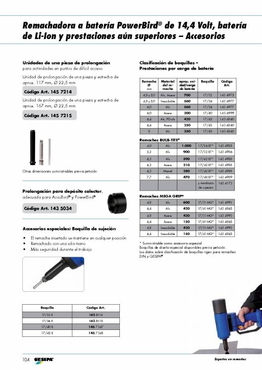 GESIPA. Remachadoras 27