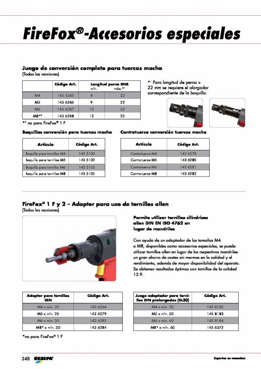 GESIPA. Remachadoras para tuercas remachables 39