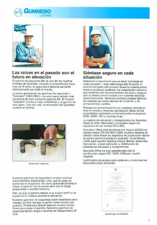 GUNNEBO. Accesorios de elevación de grado 80. 5