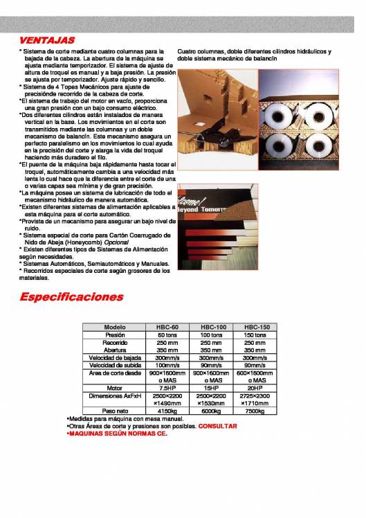 HBC. Máquina de troquelar hidráulica de puente movil. 2