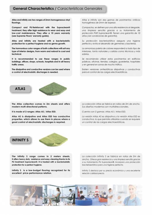INFINITY. Pavimentos vinílicos homogéneos. 2