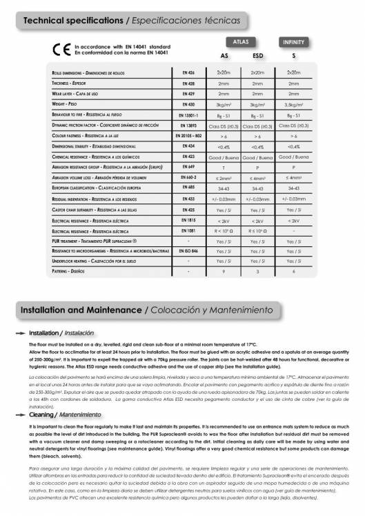 INFINITY. Pavimentos vinílicos homogéneos. 6