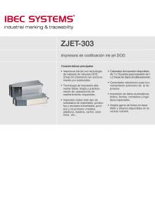 ink-jet ZJET-303.Impresora de codificación.